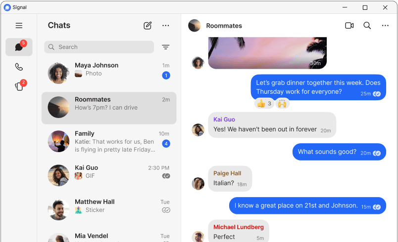 Signal 电脑版界面截图
